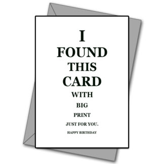 Big print just for you! - Birthday card