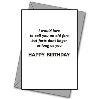 Funny 'Old Fart' Birthday Card - Rude Card for Dad, Grandad