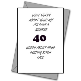 Resting bitch face - Birthday card