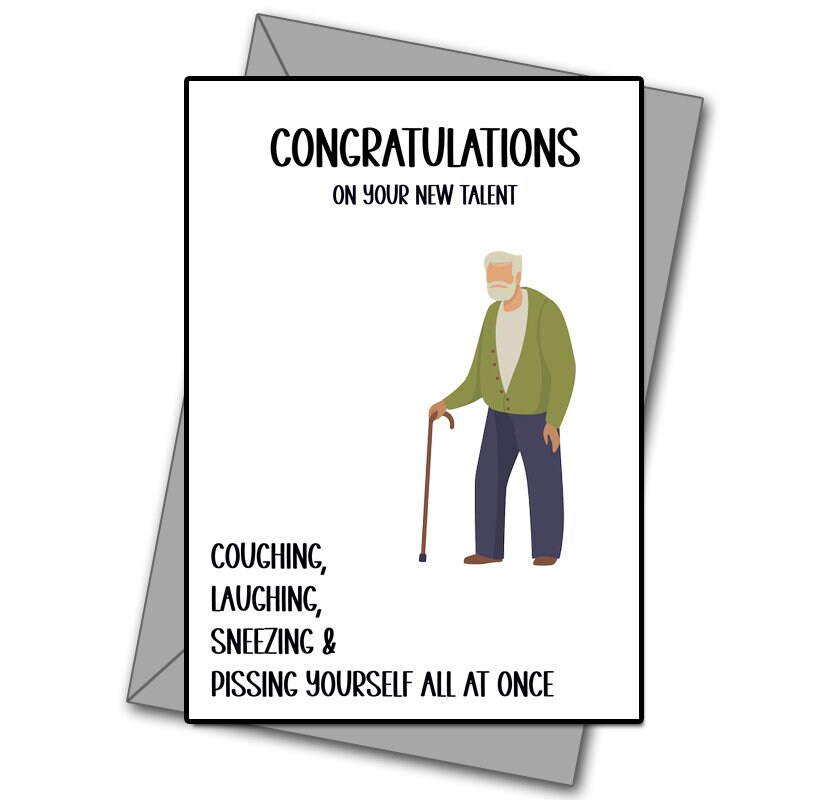 Funny Grandparent Birthday Card – Rude Birthday Card
