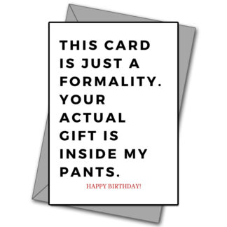 This Card Is Just A Formality