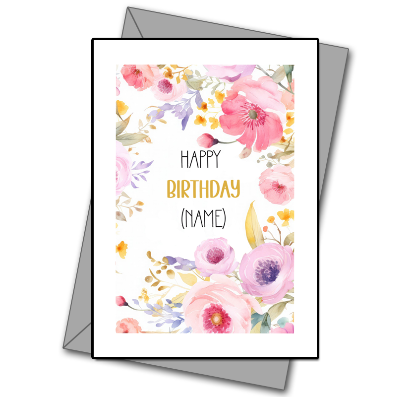 Happy Birthday Personalizable (Pink)