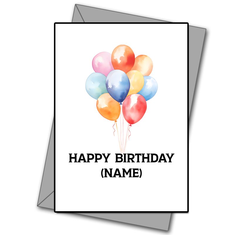 Happy Birthday Personalizable (Balloons)